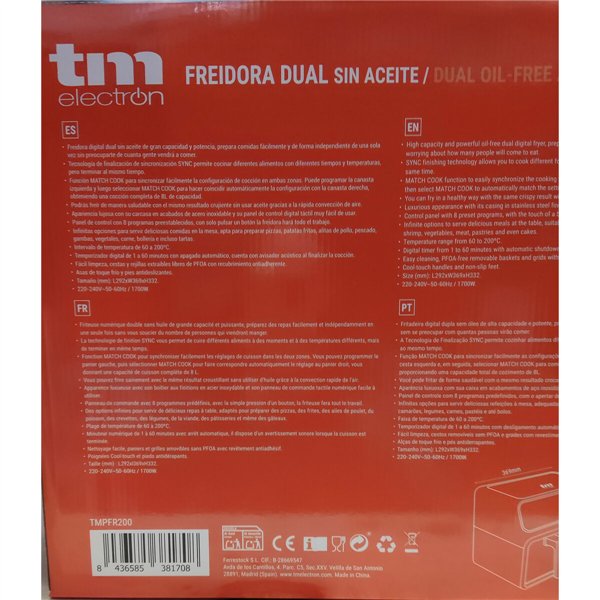 Air Fryer TM Electron 1700 W 8 L