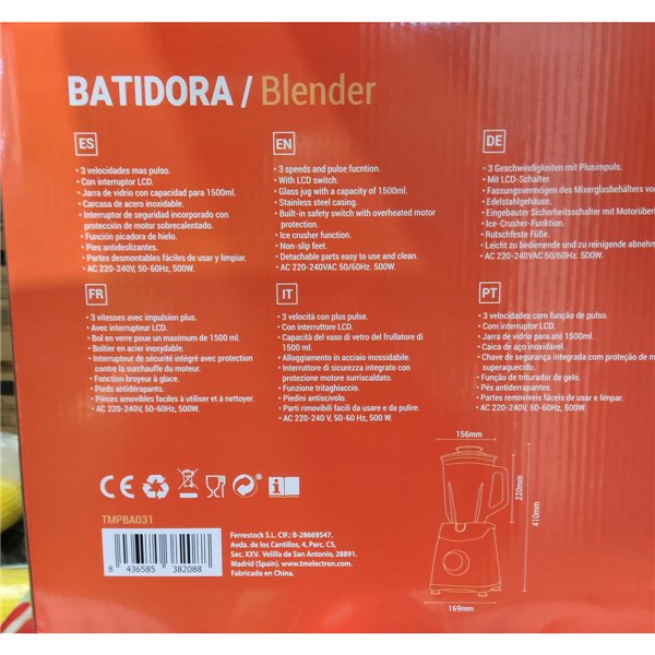 Cup Blender TM Electron 500 W 1,5 L