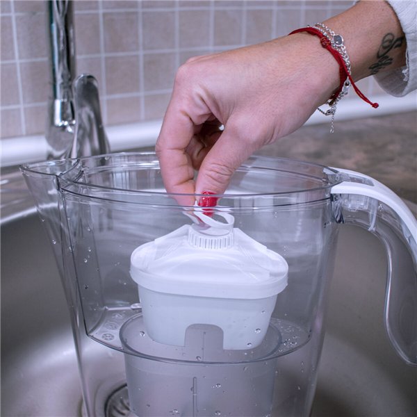 Filter jug TM Electron Transparent Plastic 2,3 L (4 Pieces)