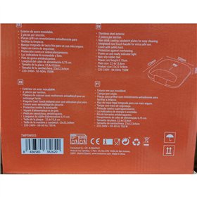 Sandwich Maker TM Electron Steel 750 W Double