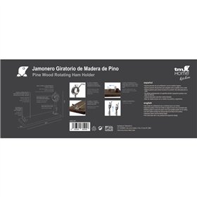 Wooden Ham Stand TM Home Silicone Acacia Pine 20 x 54 x 40 cm