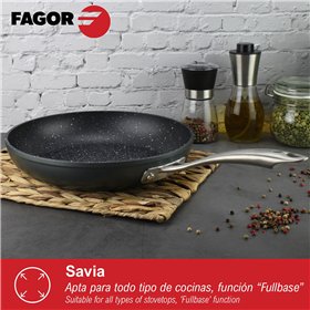 Pan Fagor Savia Toughened aluminium Grey Ø 24 cm