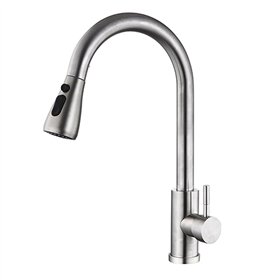 Mixer Tap Fontastock Grey Stainless steel Ceramic C-shaped