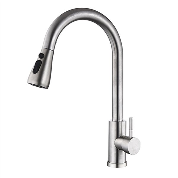 Mixer Tap Fontastock Grey Stainless steel Ceramic C-shaped