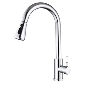 Mixer Tap Fontastock Chrome Stainless steel Ceramic C-shaped
