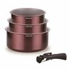 Saucepans Arthur Martin Violet Prune 4 Pieces