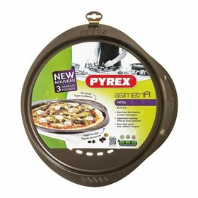 Pizza Mould Pyrex Brown Black Metal