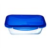 Food Preservation Container Pyrex Blue Transparent Rectangular