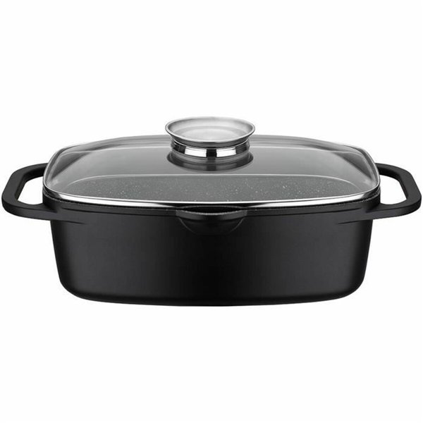 Casserole with lid Baumalu Black Ceramic