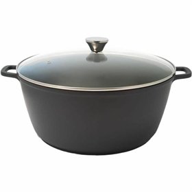 Casserole with lid Baumalu Black Ø 32 cm 32 cm 34 x 17 x 34 cm