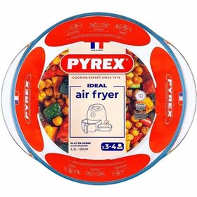 Oven Dish Pyrex Transparent Borosilicate Glass Circular Ø 26 cm