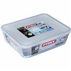 Food Preservation Container Pyrex White Black Transparent Clear Rectangular
