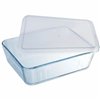 Food Preservation Container Pyrex White Black Transparent Clear Rectangular