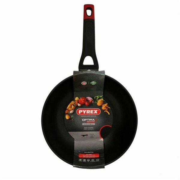 Wok Pan Pyrex Black Aluminium