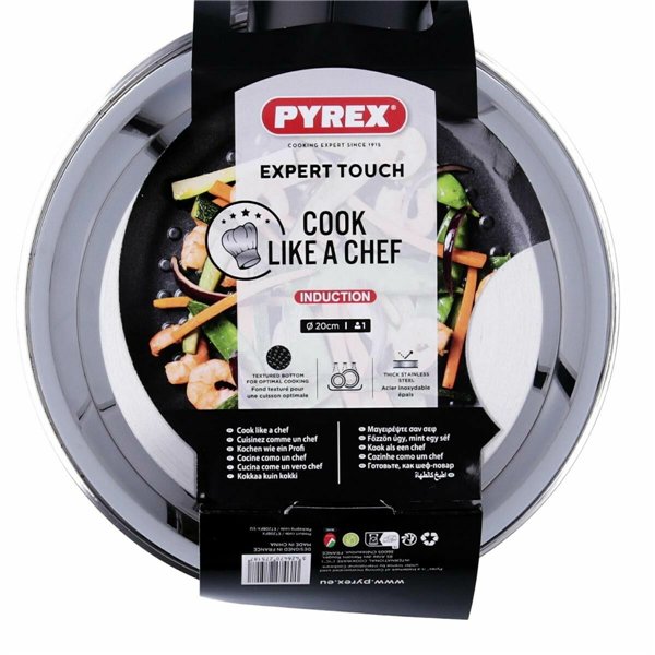 Wok Pan Pyrex Black Aluminium