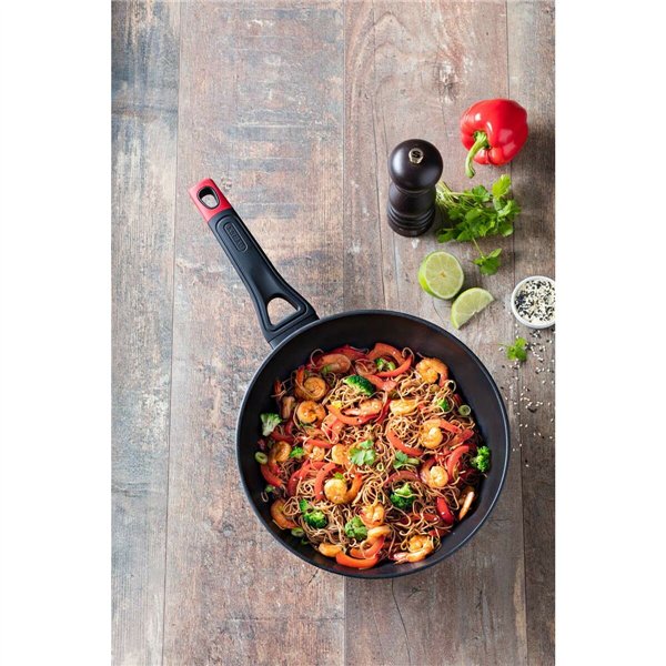 Wok Pan Pyrex Black Aluminium