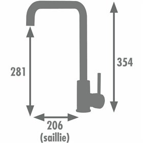 Mixer Tap Edouard Rousseau SOTO Chrome C-shaped