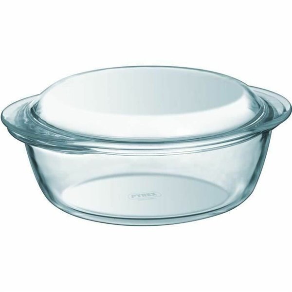 Casserole with lid Pyrex 1,4 L 18 x 9 x 21 cm White Transparent Glass