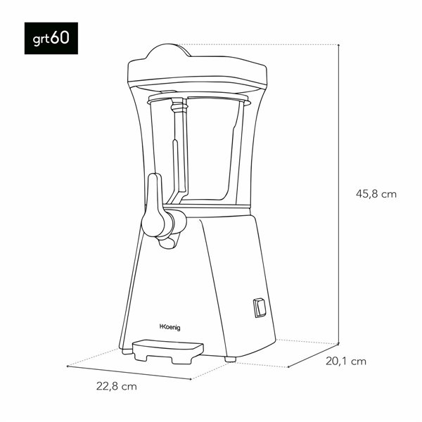 Ice Cream Maker Hkoenig GTR60 20 W Black 1 L