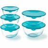 Set of lunch boxes Pyrex Transparent Turquoise 5 Pieces