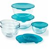 Set of lunch boxes Pyrex Transparent Turquoise 5 Pieces