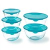 Set of lunch boxes Pyrex Transparent Turquoise 5 Pieces