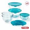 Set of lunch boxes Pyrex Transparent Turquoise 5 Pieces