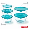 Set of lunch boxes Pyrex Transparent Turquoise 5 Pieces