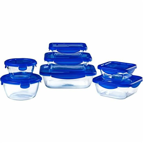 Set of lunch boxes Pyrex Cook & Go Blue Transparent
