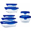 Set of lunch boxes Pyrex Cook & Go Blue Transparent