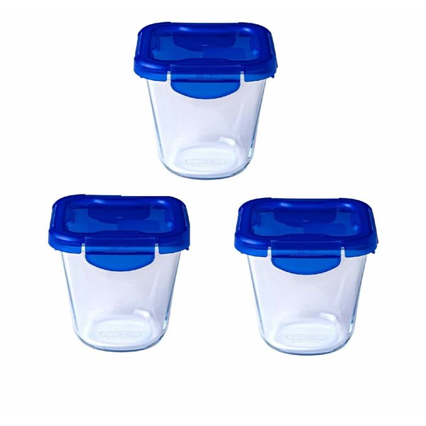 Set of lunch boxes Pyrex Transparent 3 Pieces