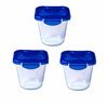 Set of lunch boxes Pyrex Transparent 3 Pieces