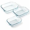 Set of Oven Dishes Pyrex Transparent 3 Pieces