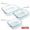 Set of Oven Dishes Pyrex Transparent 3 Pieces