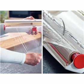 Toilet-roll holder, kitchen-roll holder Leifheit White Cardboard Plastic Film