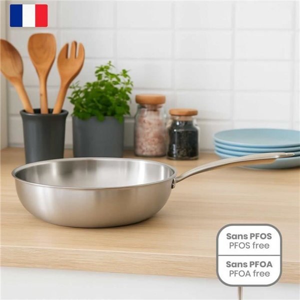 Wok Pan Livoo Steel Stainless steel Ø 28 cm