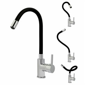 Mixer Tap Rousseau 4060589 Grey Black/Grey Stainless steel Brass