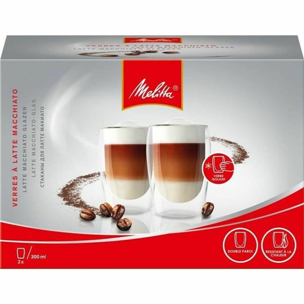 Glass Melitta Machiatto Transparent 300 ml Coffee (2 Units)