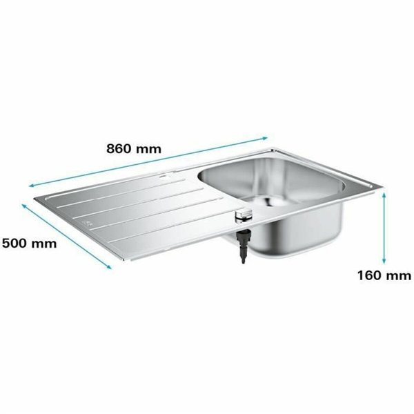 Sink with One Basin Grohe 31552SD1 Grey