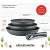 Cookware Arthur Martin AM521 Grey 4 Pieces