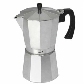 Italian Coffee Pot JATA CCA9 Aluminium 9 Cups Silver