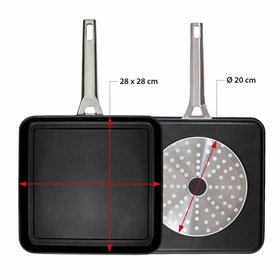 Pan Valira AIRE 23X23 Ø 23 cm Black Metal Aluminium