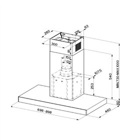 Conventional Hood Mepamsa Stilo 70 288 W 690 m3/h 70 cm Steel