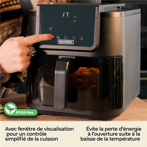 Air Fryer Bourgini 184172 Black 8 L