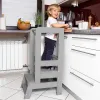 Virtuves palīgs , Platforma bērniem Springos KCH01 Grey 90 cm