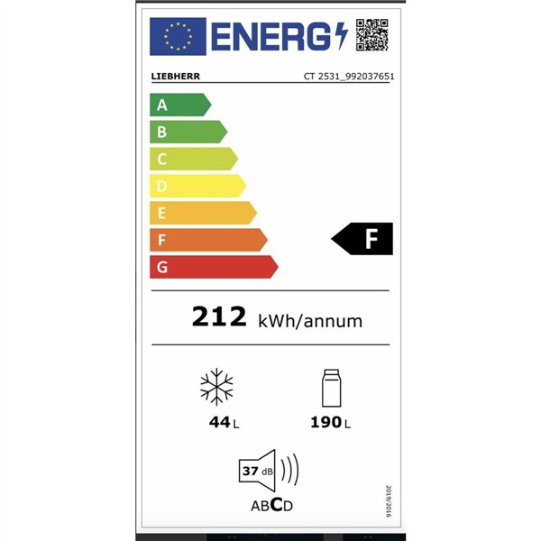 Combined Refrigerator Liebherr CTE2531 141 White 190 L