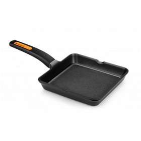 Flat grill pan BRA EFFICIENT PLUS Black Aluminium