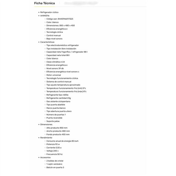 Combined Refrigerator Aspes AR84501E 85