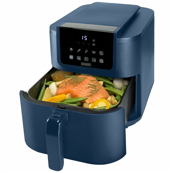 Air Fryer Bourgini 184176 AZUL Black 8 L