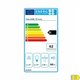 Conventional Hood Teka DBB70 INOX Silver Steel